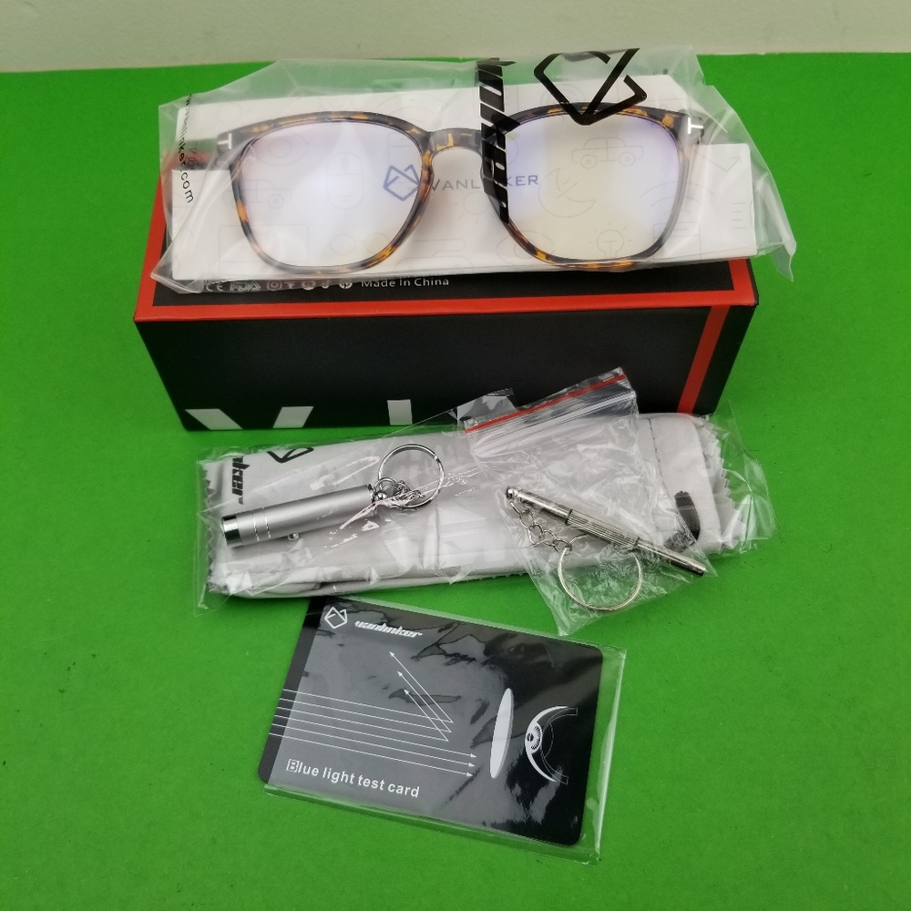 Vanlinker Blue Light Blocking Glasses 19-142 C3 Black Factory Box Classic